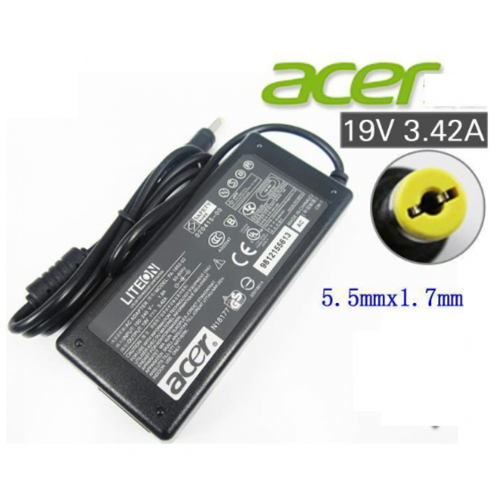 Acer Power Cable & Laptop Battery Adapter Charger 65w 19v 3.42a for Acer Aspire E1-570,570G,571,572,572G, and E3-111,112 Series--MPN: Aspire 65W - Image 2