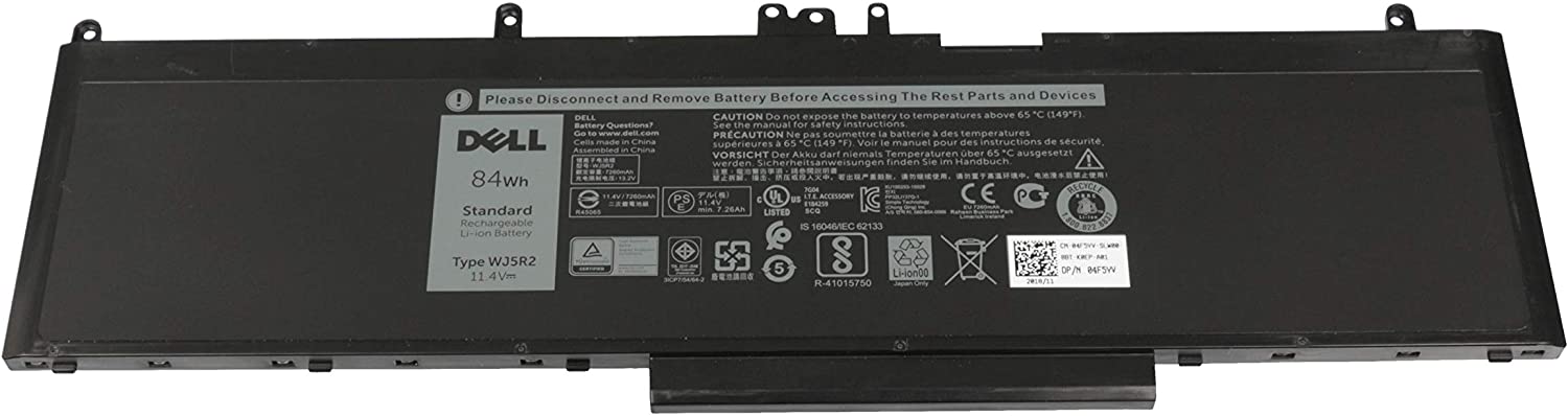 11.4V 84Wh - WJ5R2 Laptop Battery Compatible with Dell Precision 3510 4F5YV Series