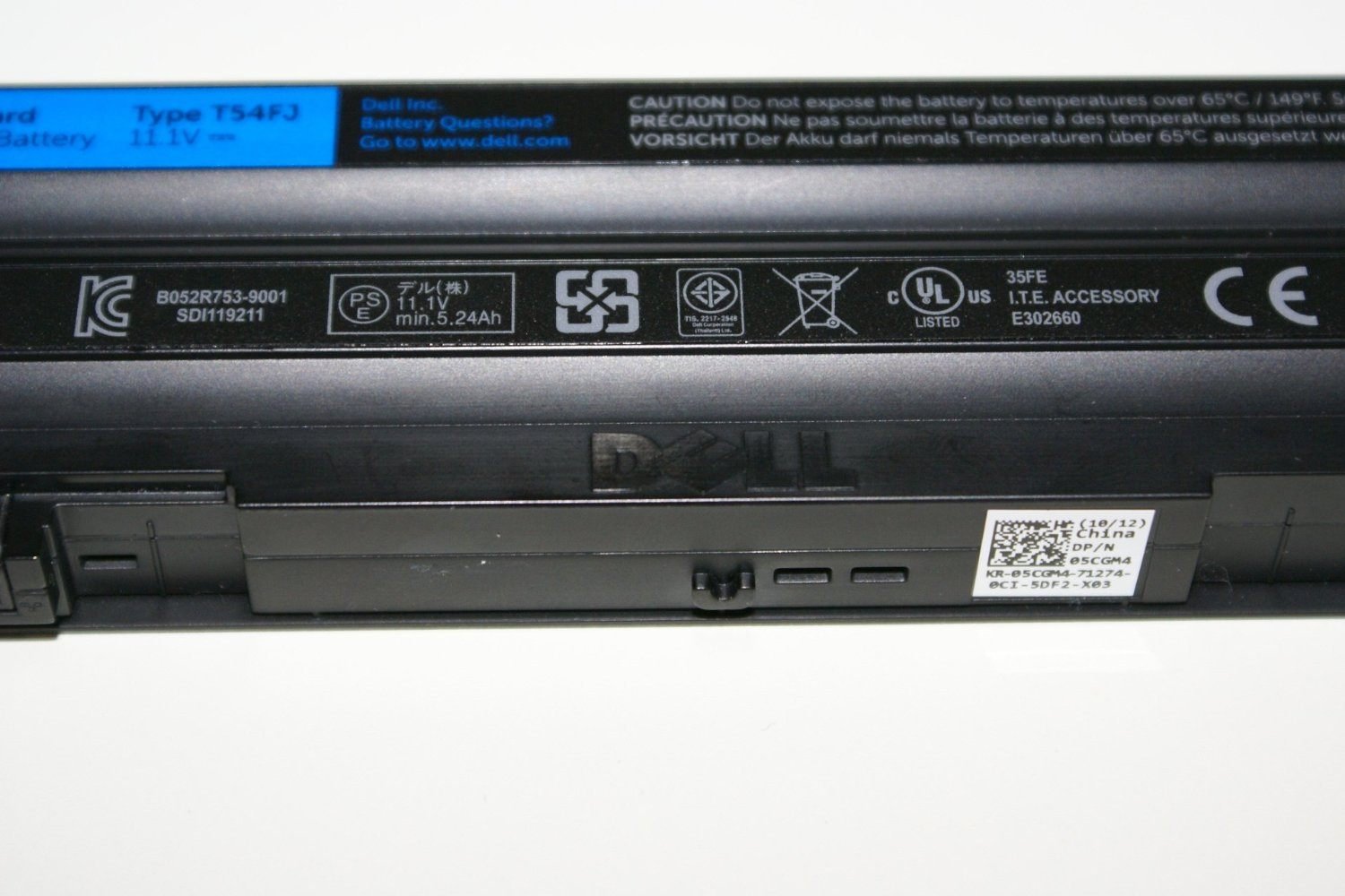 Dell - Battery Latitude E5420 E5520 E6420 E6520 Laptop Battery - Dell Part T54FJ 6 Cell-- MPN: T54FJ - Image 2