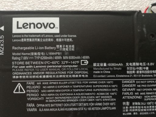 Lenovo L16M4PB1 L16L4PB1 Yoga 720-13IKB(81C30060GE), Yoga 720-13IKB 80X6001QGE Laptop Battery - Image 3